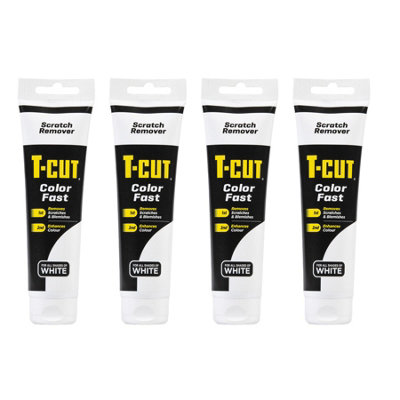 T-Cut Fast Scratch Scuff Blemish Remover White Car Paint Cleaner Rejuvenates x4