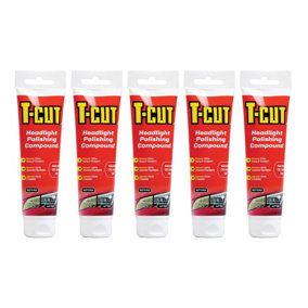 T-Cut Headlight Cleaning Polish Restores Yellowed & Scratched Light Lenses x4
