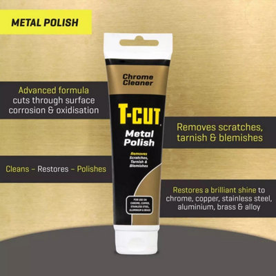T-Cut Metal Polish Chrome Brass Steel Aluminium Car Motorcycle Cleaner