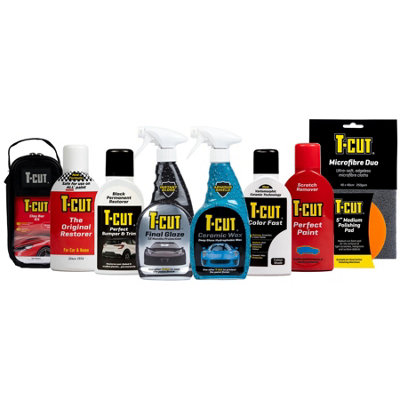 T-Cut Perfect Bumper & Trim Permanent Black Vinyl Restorer & Reviver 350ml x4 - 6