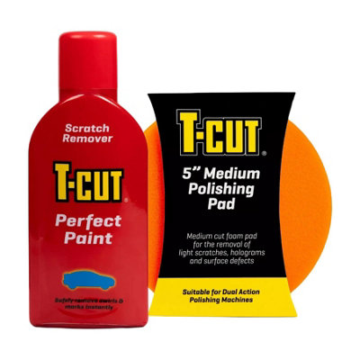 T-Cut Perfect Paint 500mL Paintwork Restorer & T-Cut Medium Polishing Pad