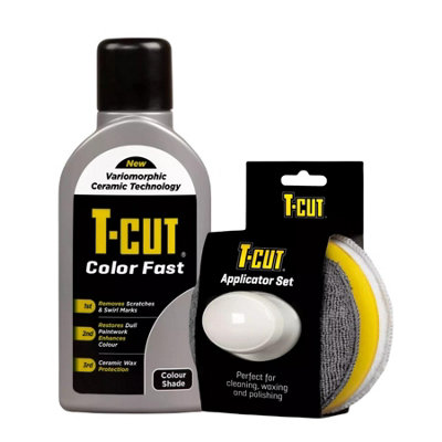 T-Cut Scratch Remover Color Fast Paint Restorer - Silver - 500ml + Applicator