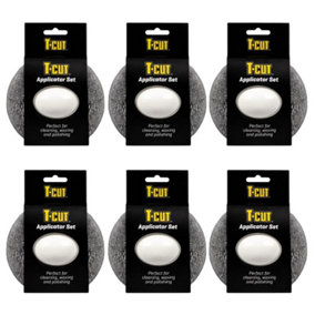 T-Cut Wax Sealant Cream Glaze Applicator Set with Handle Polish Buff Shine x6