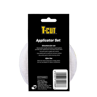 T-Cut Wax Sealant Cream Glaze Applicator Set with Handle Polish Buff Shine x6 - 4