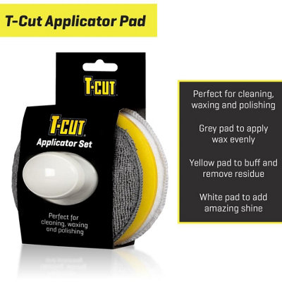 T-Cut Wax Sealant Cream Glaze Applicator Set with Handle Polish Buff Shine x6 - 6