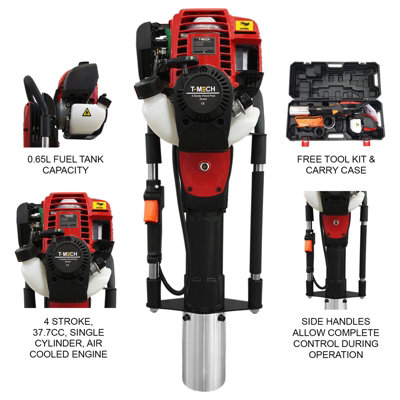 T-Mech 4 Stroke Post Driver Garden Industrial Tool