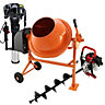 T-Mech Earth Auger, Cement Mixer and 2 Stroke Post Driver