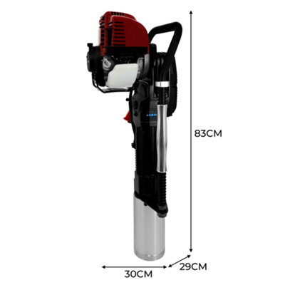 T-Mech Petrol Post Driver 4 Stroke Fence Knocker Pile Jack Hammer Heavy Duty