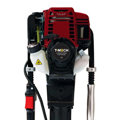 T-Mech Petrol Post Driver 4 Stroke Fence Knocker Pile Jack Hammer Heavy Duty