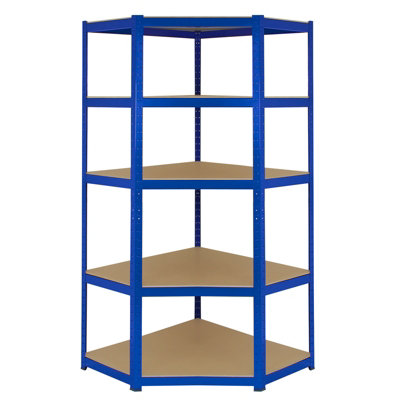 Corner racking store for garage