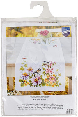 T/RUNNER SPRING MOOD - Counted Cross Stitch Kit: Runner: Spring Mood - Vervaco