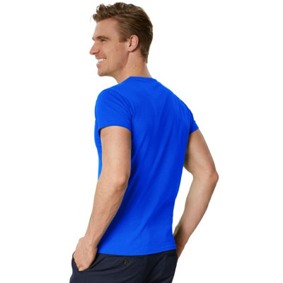 T-Shirt - basic top for men -304285 - blue S
