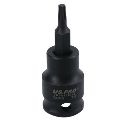 T15 Male Torx Star Impact Impacted Shallow Short Bit Socket 3/8in drive