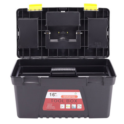 T16 Lockable Mobile Plastic Tool Chest Storage Box Organiser with ...