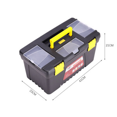 T16 Lockable Mobile Plastic Tool Chest Storage Box Organiser with ...