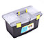 T22 Lockable Mobile Plastic Tool Chest Storage Box Organiser with Removable Tray
