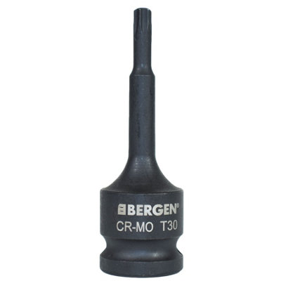 T30 x 78mm 1/2" Drive Extra Long Impact Torx / Star Male Socket Bergen