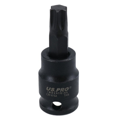 T45 Male Torx Star Impact Impacted Shallow Short Bit Socket 3/8in drive