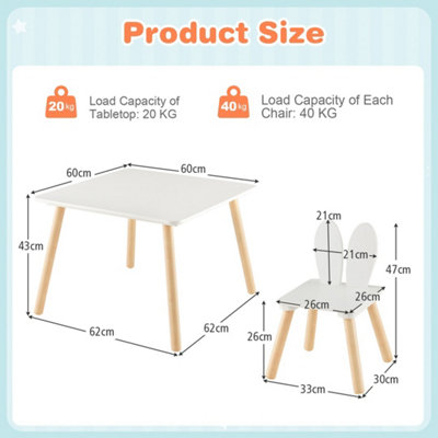 Table and 2 Chair Set Kids Activity Table with 2 Chairs