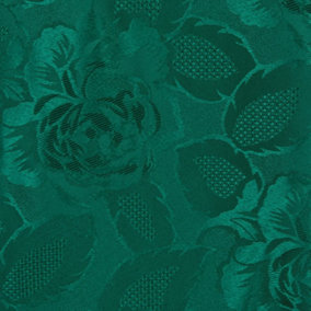 Table Cloth Damask Rose 70" Rd. Forest Green