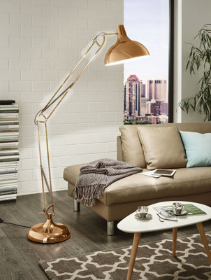 Table Desk Lamp Colour Copper Adjustable In Line Switch Bulb E27 1x60W