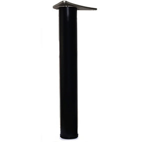 Table Leg Breakfast Bar Worktop Support Diameter 80mm Length 710mm - Colour Black - Pack of 2