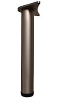 Table Leg Breakfast Bar Worktop Support Diameter 80mm Length 710mm - Colour Satin - Pack of 1