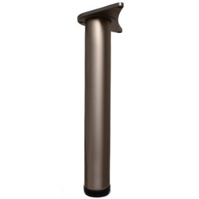 Table Leg Breakfast Bar Worktop Support Diameter 80mm Length 710mm - Colour Satin - Pack of 1