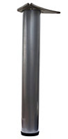 Table Leg Breakfast Bar Worktop Support Diameter 80mm Length 710mm - Colour Silver - Pack of 2