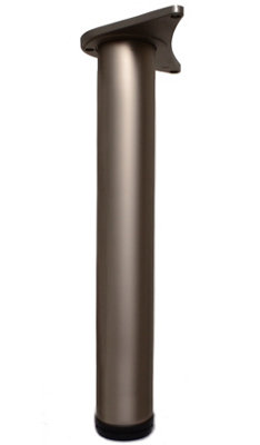 Table Leg Breakfast Bar Worktop Support Diameter 80mm Length 870mm - Colour Satin - Pack of 2