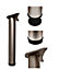 Table Leg Breakfast Bar Worktop Support Diameter 80mm Length 870mm - Colour Satin - Pack of 4