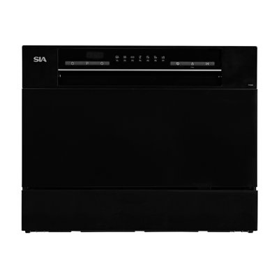 Table Top Dishwasher In Black, 6 Places 6 Programmes SIA TTD6K