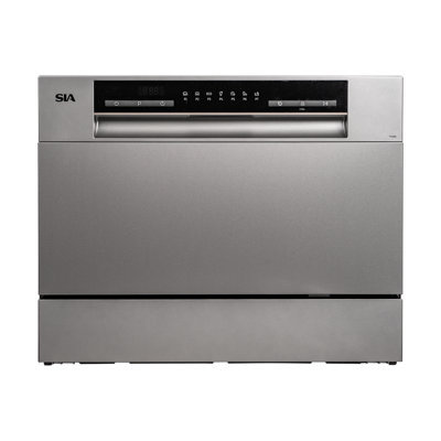 Table Top Dishwasher In Silver, 6 Places 6 Programmes SIA TTD6S