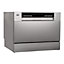 Table Top Dishwasher In Silver, 6 Places 6 Programmes SIA TTD6S