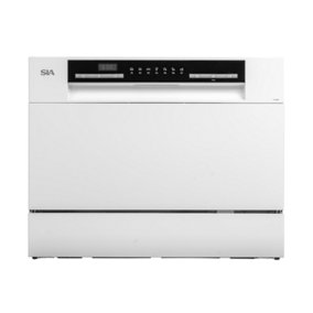 Table Top Dishwasher In White, 6 Places 6 Programmes SIA TTD6W