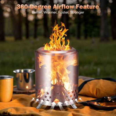 Tabletop Fire Pit Portable for Camping, Hiking, Backpacking