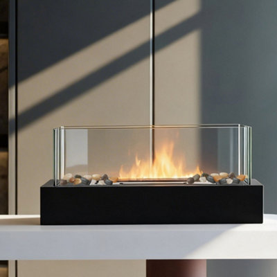 Tabletop Fire Pit with Pebbles