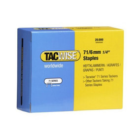 Tacwise 0367 Type 71 Box of 20,000 Staples 6mm 71 Series