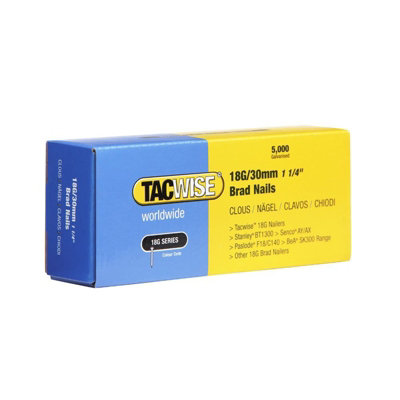 Tacwise 0397 18G 30mm Brad Nails Galvanised 5000 Pack - 181ELS 191 DGN50V Ranger