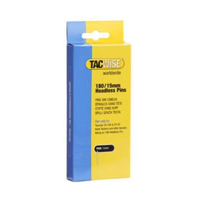Tacwise 0478 18G 15mm Pin Nails Galvanised 1000 Pack for Z4-140 Z5-53