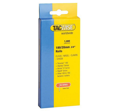Tacwise 1066 18G 25mm Brad Nails Stainless Steel 1000 Pack - 181ELS 191 DGN50V
