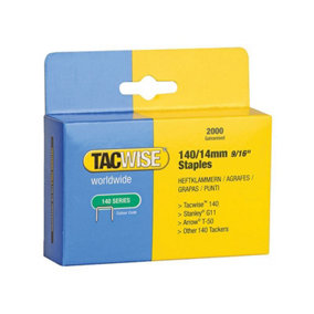 Tacwise - 140 Heavy-Duty Staples 14mm (Type T50  G) (Pack 2000)