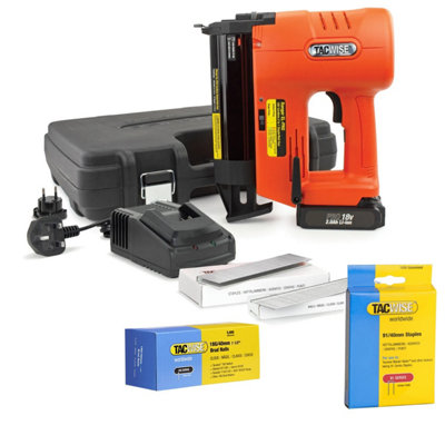 Tacwise 1506 Ranger EL-PRO 18v Cordless Staple Nail Gun with Brad Nails Staples