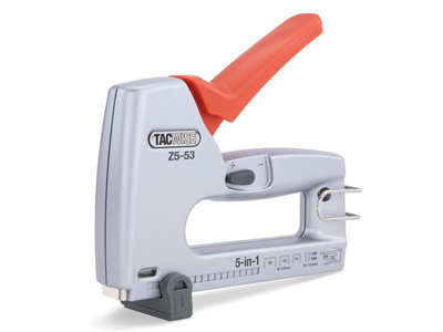 Tacwise 1748 Z5-53 Heavy Duty 5-in-1 Metalen Niet-/Nagelpistool, Gebruikt Type 13, 53 en 71 Nietjes, Type 18G Nagels en Type 180 Koploze Spijkers