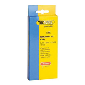 Tacwise 180 Series 1066 18 Gauge 25mm 18g Nails Stainless Steel Pack of 1000