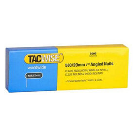 Tacwise 500 / 20mm 5000 Pack Angled Nails 18g 0823 Compatible with 400els 500els
