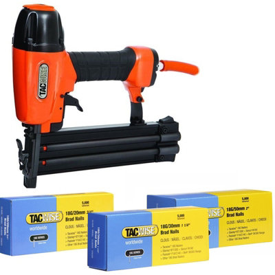 Tacwise DGN50V Pneumatic Air Nailer 2nd Fix Brad Nail Gun +15,000 Assorted Brads