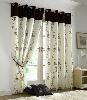 Tahiti Fully Lined Curtains Curtain Pair | DIY at B&Q