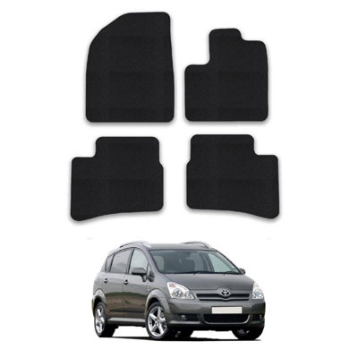 Tailored Floor Mats Fits Toyota Avensis Verso 2001-06  Auto 4pcs Black Carpet