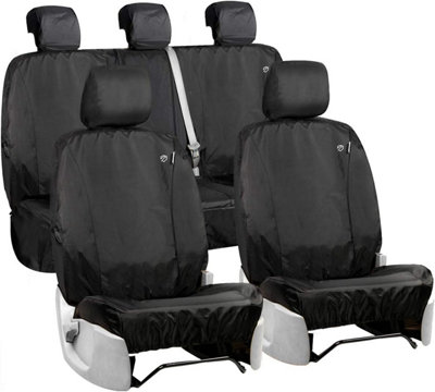 Tailored HD Waterproof Black Seat Covers Ford Ranger T6